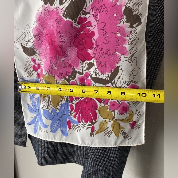 Vera 10”/51” Floral Scarf 🩷🤎💙 - Picture 6 of 7